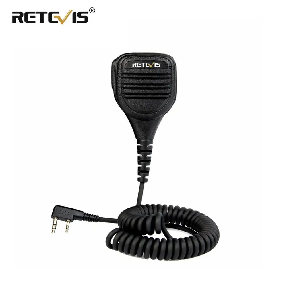 Retevis Speaker Noise-cancelling Microphone With 3.5mm Audio Jack PTT For Kenwood RT5R H777 For Baofeng UV5R UV82 Walkie Talkie baofeng speaker mic high quality four colours high definition audio walkie talkie microphone for 888s uv82 uv5r uv10r uv16 p15uv