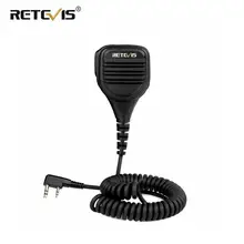 Retevis – haut parleur antibruit, Microphone avec prise Audio 3.5mm PTT pour Kenwood RT5R H777 pour Baofeng UV5R UV82 walkie talkie