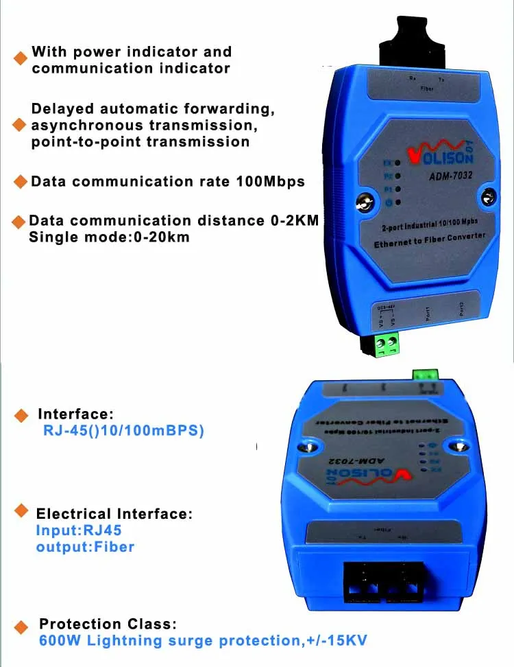 RJ45 еthernet на волоконный конвертер 2 Порты промышленных 10/100 Мбит/с волоконно-оптический трансивер многомодового одиночный режим 20 км