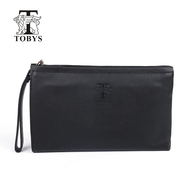 TOBYS Men&#39;s Wallet Fashion zipper Clutch Bag Business wallet Multi compartment inside the bag ...