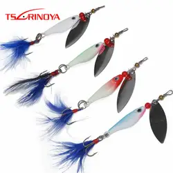 TSURINOYA Spinner приманки 6,5 см 10g 4 шт./лот металлические ложки привести Рыбалка бас приманки нахлыстом приманки пункт Pesca Leurre Пече