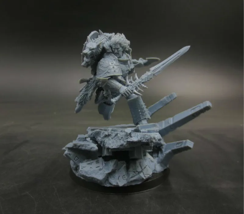 

1/18 Scale Resin Figure Model Kit Space Wolf Miniature Static Modelling Assemble DIY Toys Hobby Tools A117
