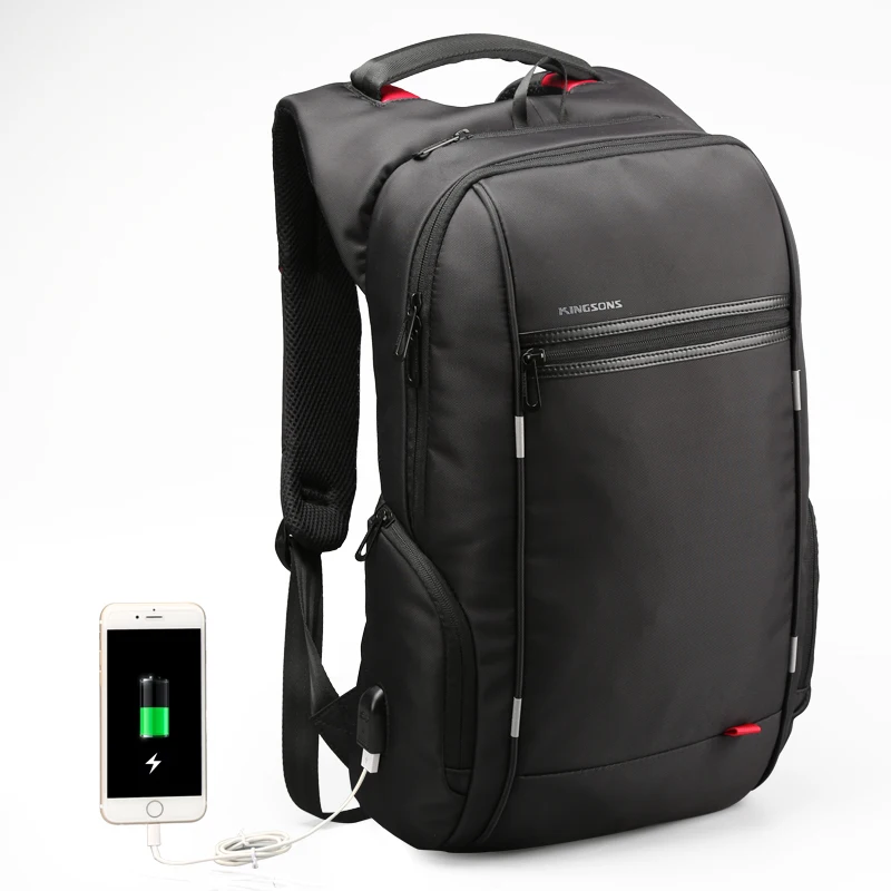 

Kingsons Backpacks 13/15/17 inches Laptop Backpack USB Charger Bag Antitheft Backpack for Male Mochila Masculina