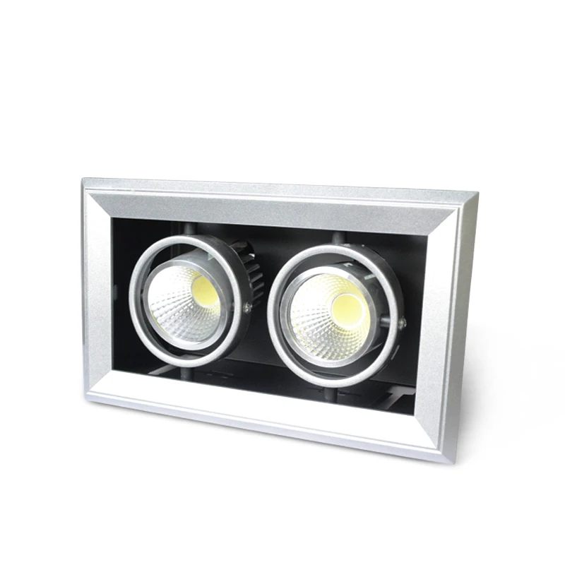 

Spot Led Downlight 2x5W 2x10W 2x12W 110V 220V Led Spot Grille Lights 3000K 4000K 6000K Epistar Chip Led Spot Light