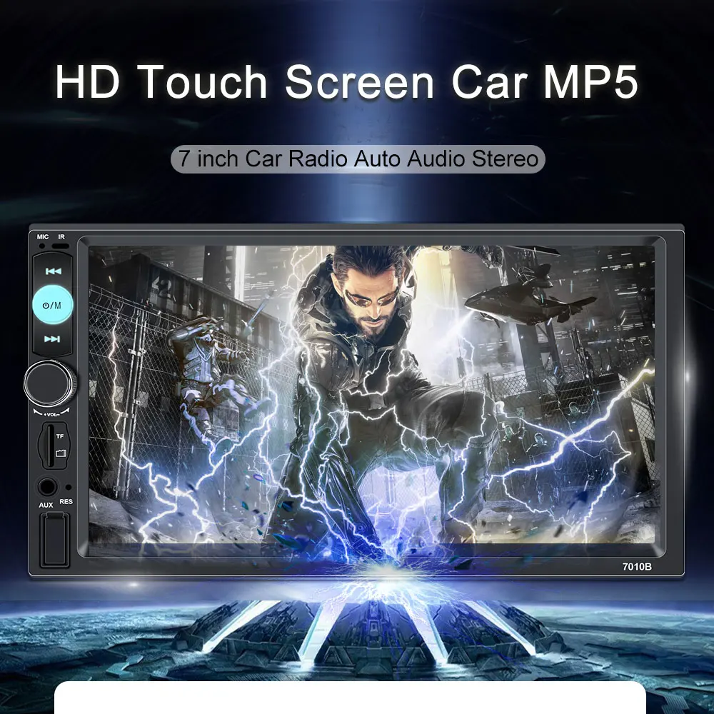 7010B Авторадио 2 din автомагнитола 2Din " HD сенсорный экран мультимедийный плеер 12 в автомобильный стерео mirrorlink Bluetooth Камера заднего вида