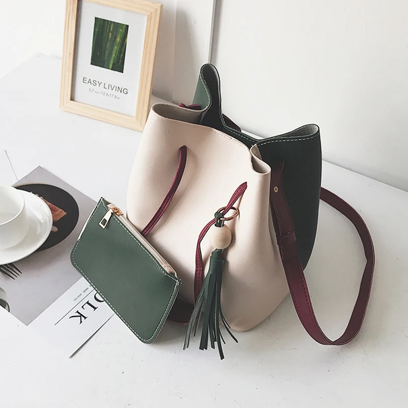 

2019 Women messenger bag Cute Wild Version of the Slung Shoulder small mini handbag Trend 2PCS/Set Woman crossbody bags Bucket