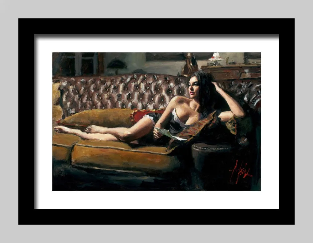 Портрет на стену картина маслом Fabian Perez Saba с буквой домашний Декор Картина на холсте Ручная роспись без рамки