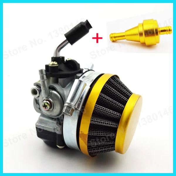 Golden Racing Carb Carburetor + Gas Fuel Filter For 49cc 80cc Motorized Bicycle Bike 2 Stroke