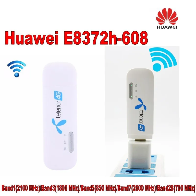 Разблокированный мобильный wi fi модем Huawei E8372 E8372h 608 150 мбит/с 4G LTE с антенной 35DBI TS9