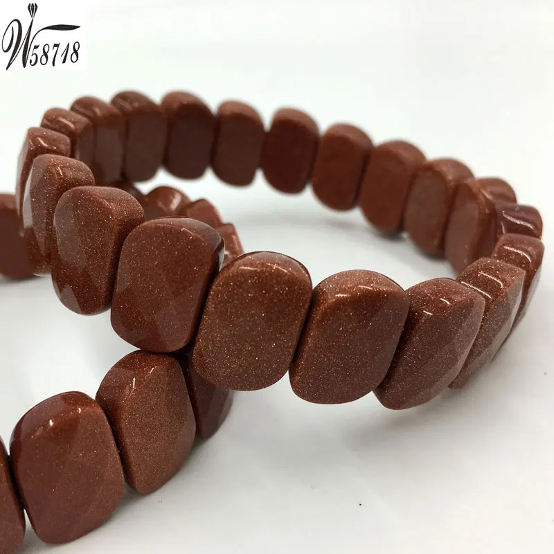 Goldstone G8520 Опал унакит Jasp авантюрин Howlite кристалл золотой камень Flourite бусины стрейч браслет 7," WB639 - Окраска металла: Goldstone G8520