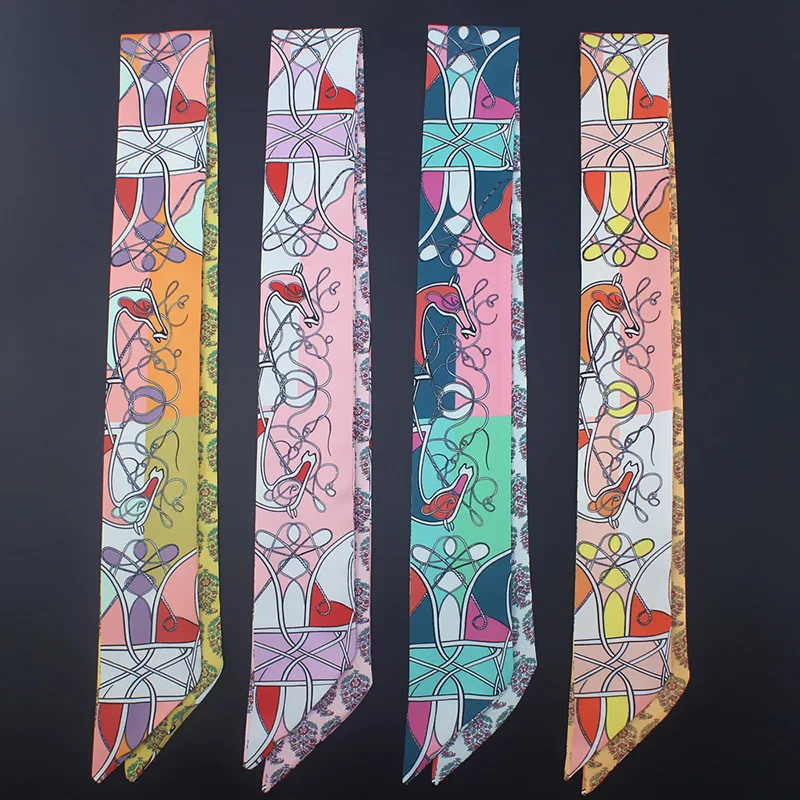 We are factory Silk Design Print Scarf 2019 Fashion Neck Elegant Scarves Bag Hair Ribbons Luxury Brand Headband Belt JC100 | Аксессуары