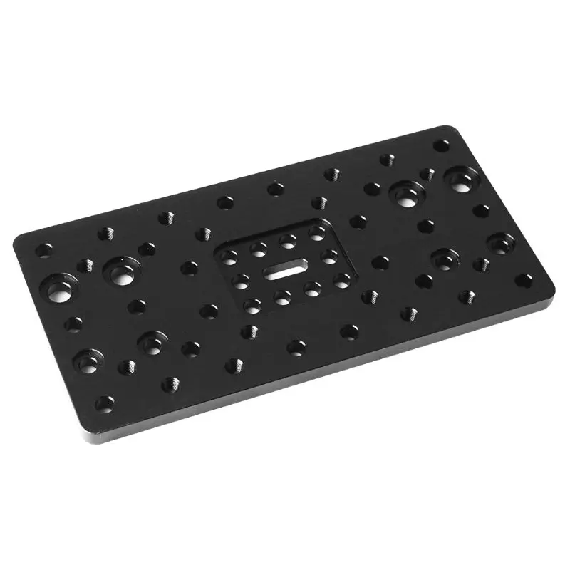cheap Black Metal Aluminum Plate C Beam Construction Board with Two Times Width Mounting Bracket for Openbuilds 3D Printer Parts Acces