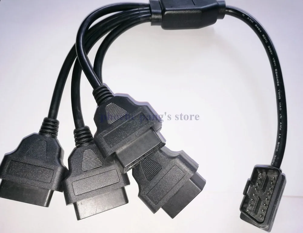 

2016 New Design OBD2 splitter Cable J1962M to 4-J1962F 1 to 4 50cm Converter Adapter