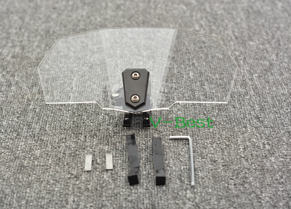 

Motorcycle Risen Transparent Windshield Air Deflector Bracket Set Screen Protector Adjustment Lockable Windscreen