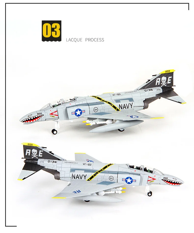 17,7*12*14 см Американский F-4C призрак атаки машины Diecast F4 модель истребителя сплава Темно-авиасимулятор модель украшения 1:100