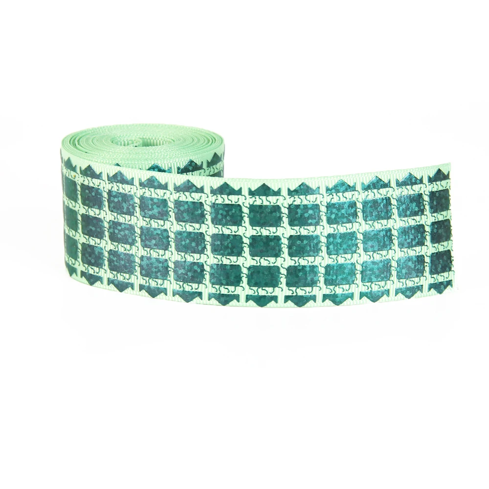 David accessories 2''50mm плед лазерной Полиэстеровая корсажная лента, 5 метров, материалы для ручных поделок, Свадебная подарочная упаковка, 5Y56878