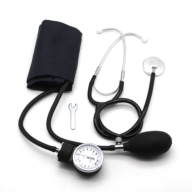 Manual Blood Pressure Meter Stethoscope Sphygmomanometer Aneroid Blood Pressure Monitor Medical Equipment HealthCare Bp Monitor