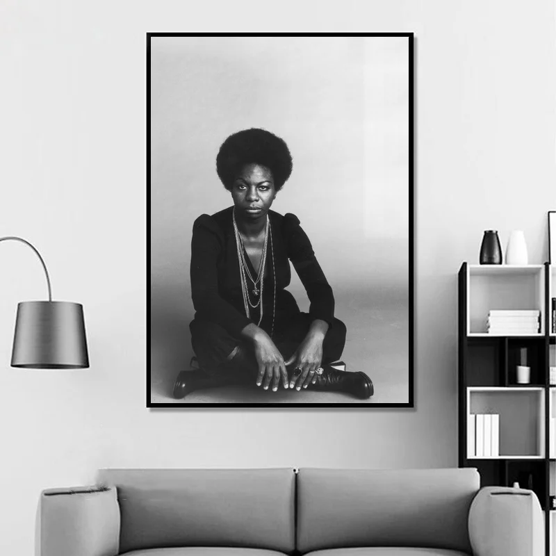 Nina Simone Singer музыкальный плакат хип-хоп RapPrint музыкальная группа звезда Плакат настенная живопись комната Домашний Декор печать на холсте