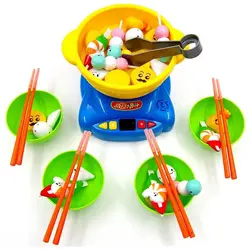 Fly AC моделирование Hot Pot симулировать Кухня игрушки играть Еда индукции Плита набор посуды клип Еда игра развивающие игрушки 39 шт