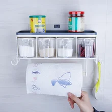 Простая Пробивка многофункциональная настенная подвесная кухонная приправа стеллажи инструмент кухонные принадлежности коробка для хранения wx8281749