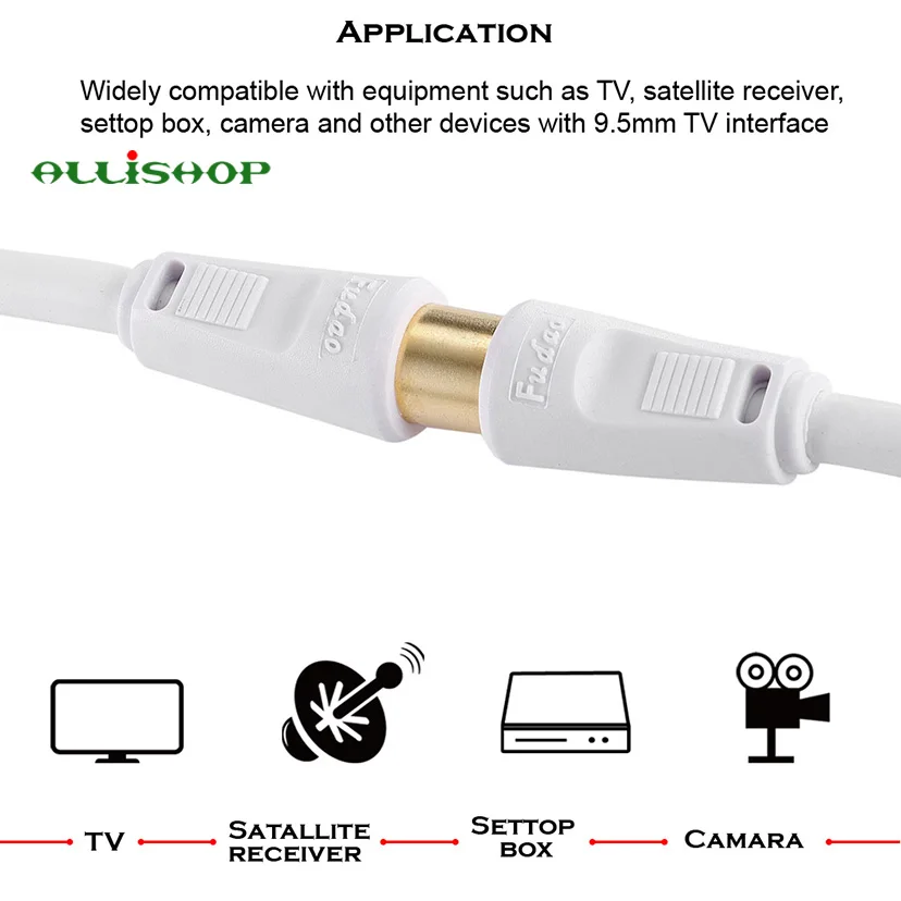 Кабель для ТВ антенны ALLiSHOP HD 75 Ом TV 9 5 мм коаксиальный кабель премиум класса с