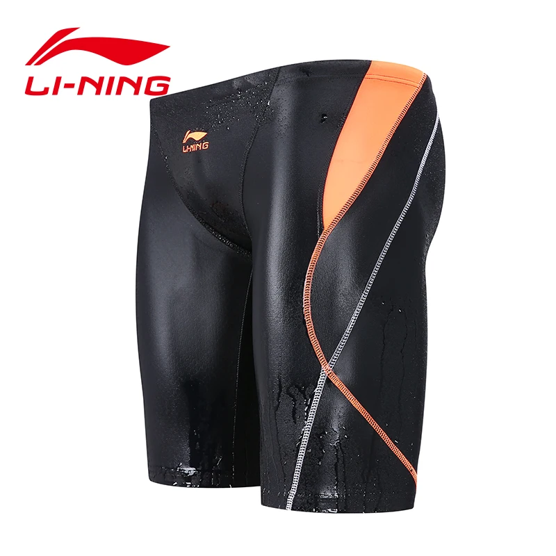 LI-NING, новинка, профессиональные мужские конкурентоспособные плавки, одежда для плавания, мужские брендовые одноцветные шорты для серфинга