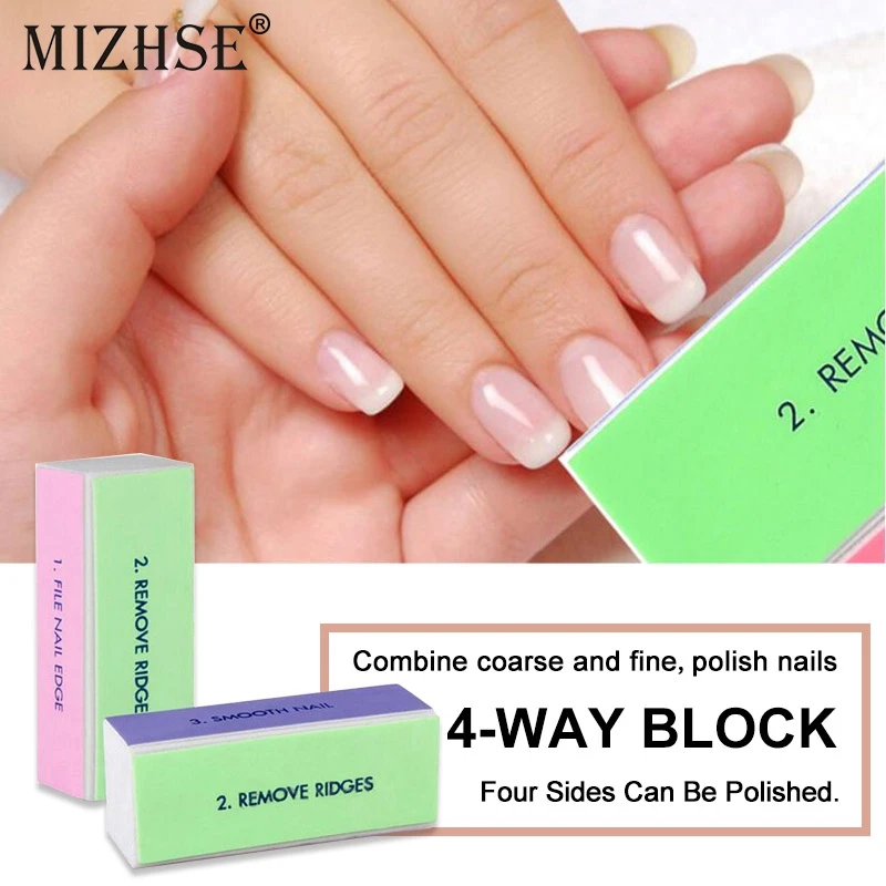 MIZHSE маникюрный 4 полосный буферный блок полировки пилка для дизайна ногтей