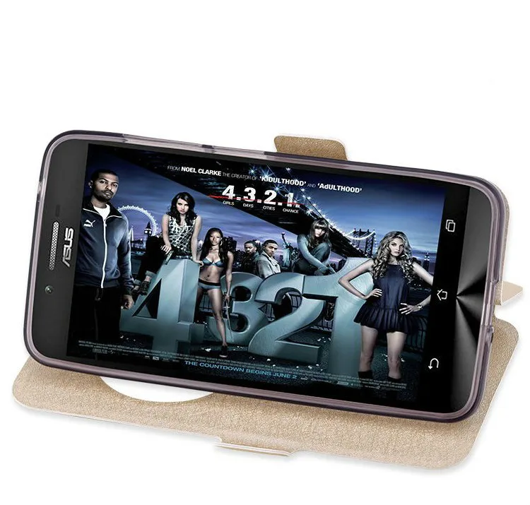 Кожаный чехол книжка для ASUS ZC500TG Z00VD Zenfone GO 5 0 дюйма с окошком просмотра откидной