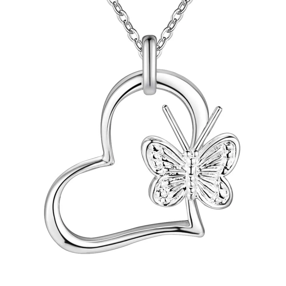 beautiful shiny cute silver plated Necklace New Sale silver necklaces