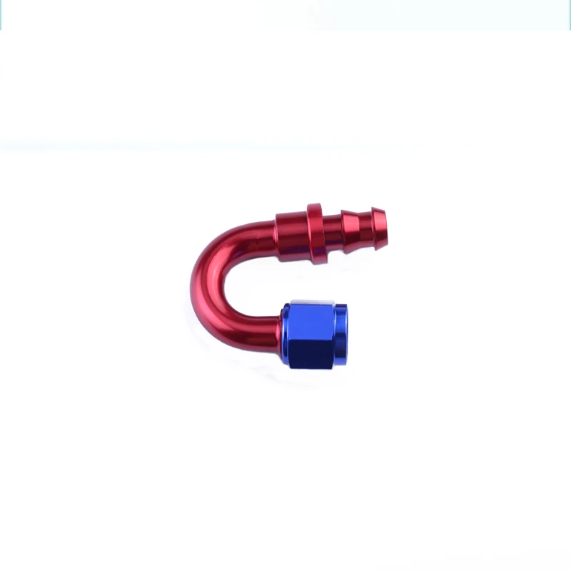 High Quality Oil Hose Fitting Adapter An 8 An8 Push On 180 Degree Aluminum Hose End Connecter