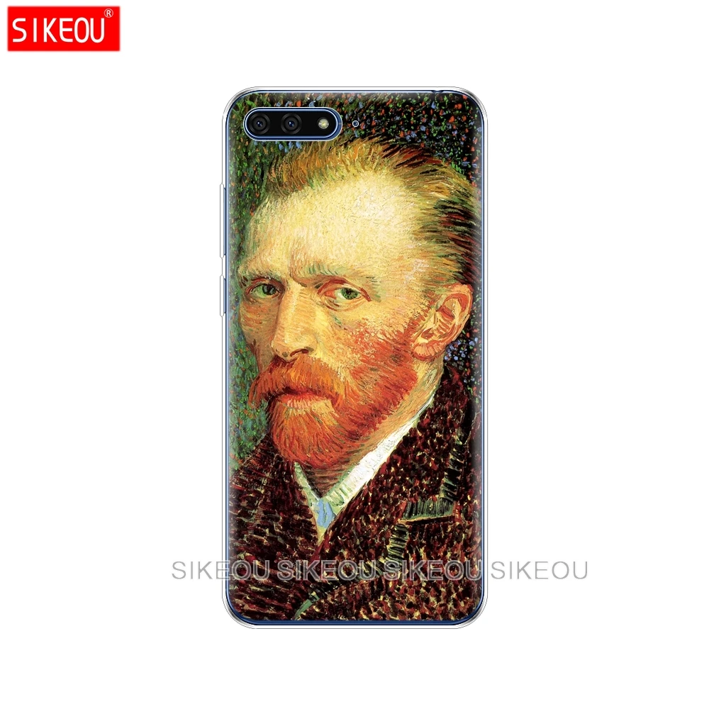 Силиконовый чехол для телефона Huawei Honor 7A PRO 7C Y5 Y6 Y7 Y9 2017 2018 Prime Van Gogh Starry Night|Бамперы| |