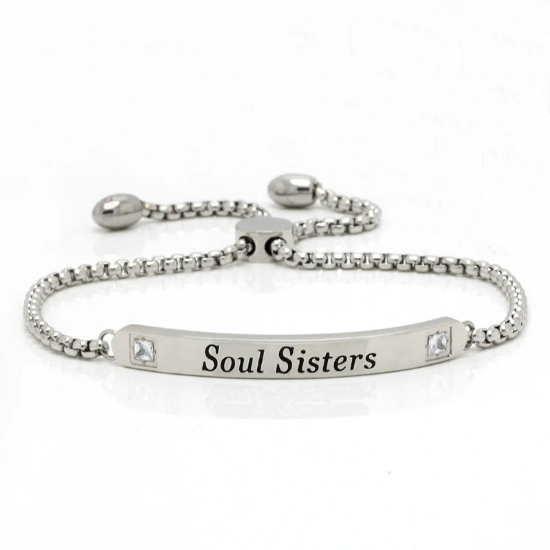 Высококачественные женские браслеты из нержавеющей стали, серебряный браслет из звеньев для друзей, модные ювелирные изделия