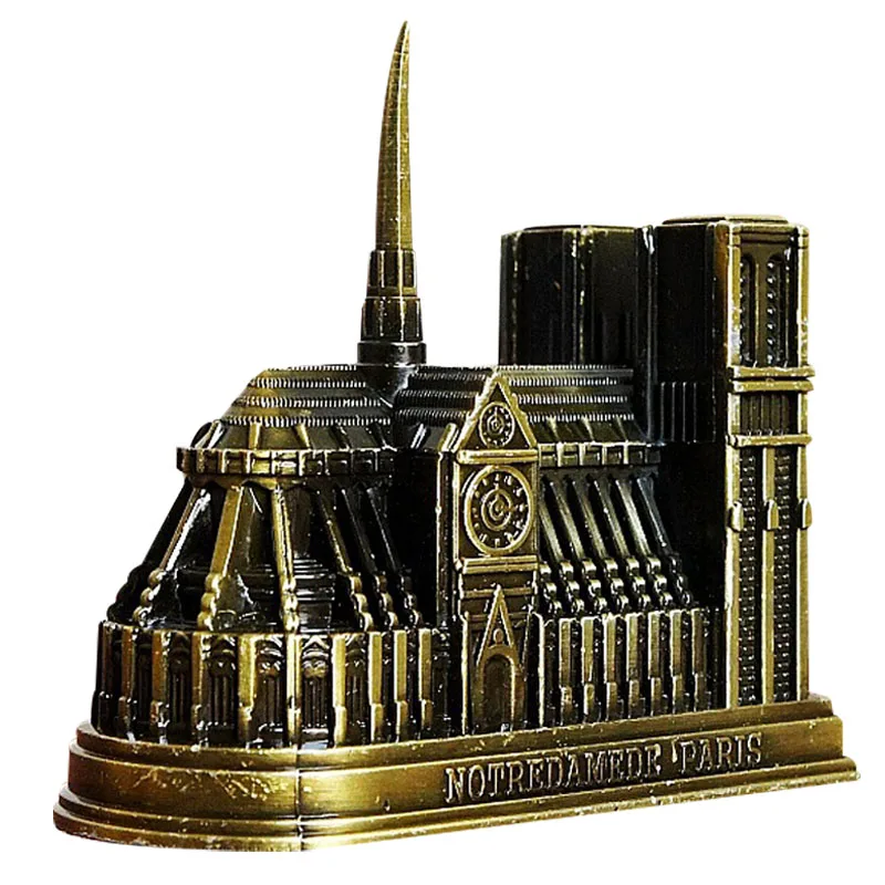 Creative Metal Alloy France Notre Dame Model Decoration And Home