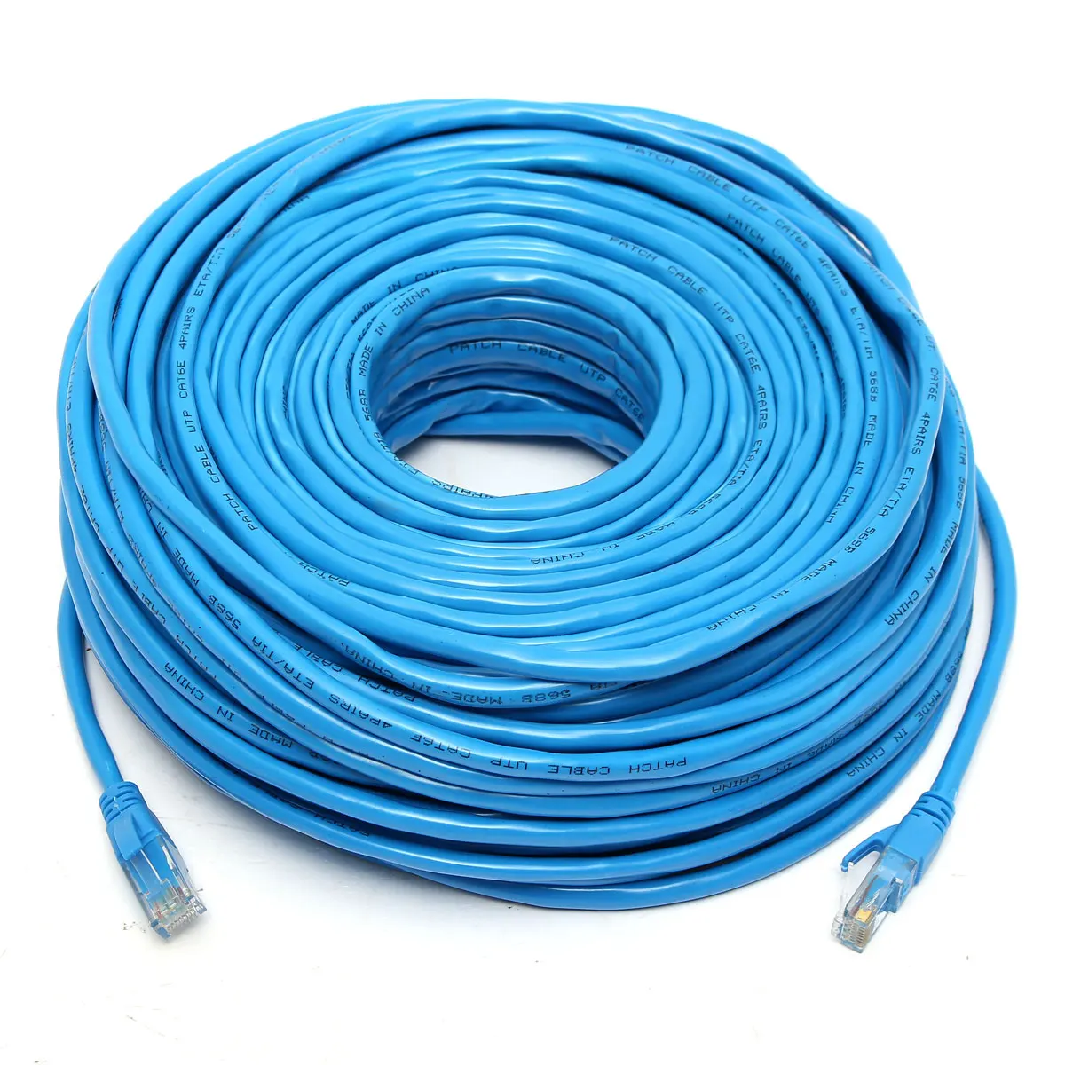Синий сетевой кабель 50 м/164 фута RJ45 CAT6 CAT6E Ethernet Интернет LAN провод шнур для ноутбука