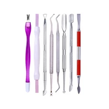 Двусторонний корректор канавок для ногтей, толкатель для кутикулы, вилка стержня, УФ гель для удаления, педикюр, маникюр, инструмент для дизайна ногтей