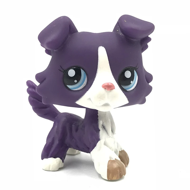 LPS CAT Редкие pet shop Симпатичные игрушки #1676 маленькие фиолетовые собака колли