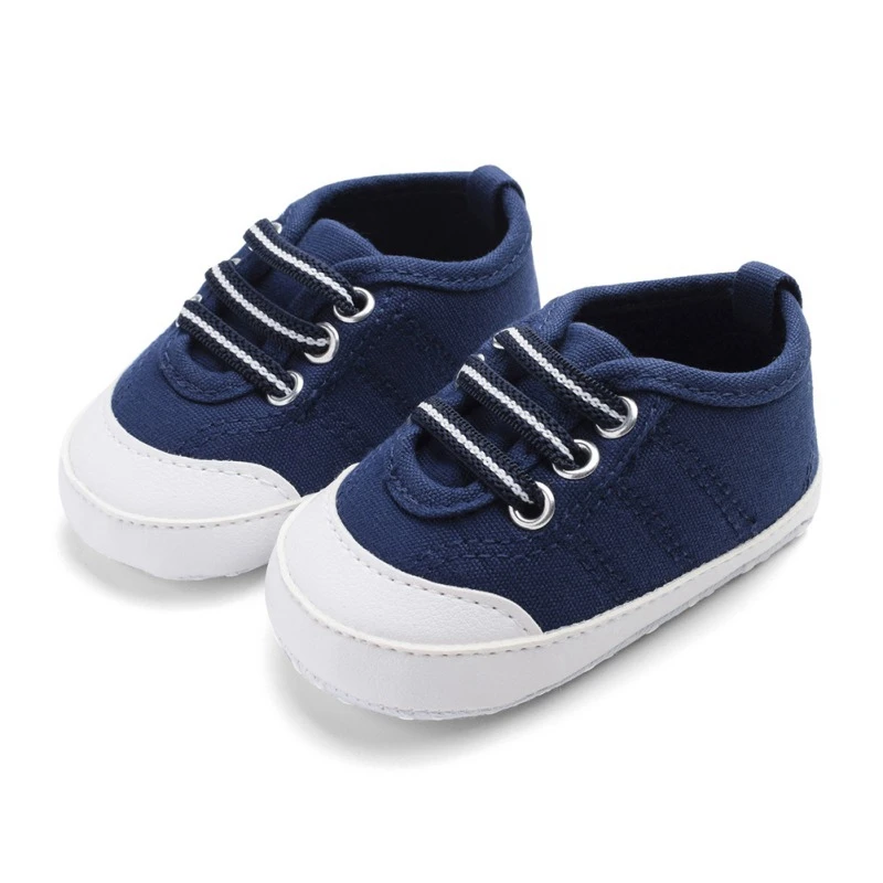 

Baby Boys Girls Breathable Canvas Design Anti-Slip Shoes Sneakers Toddler Soft Soled First Walkers