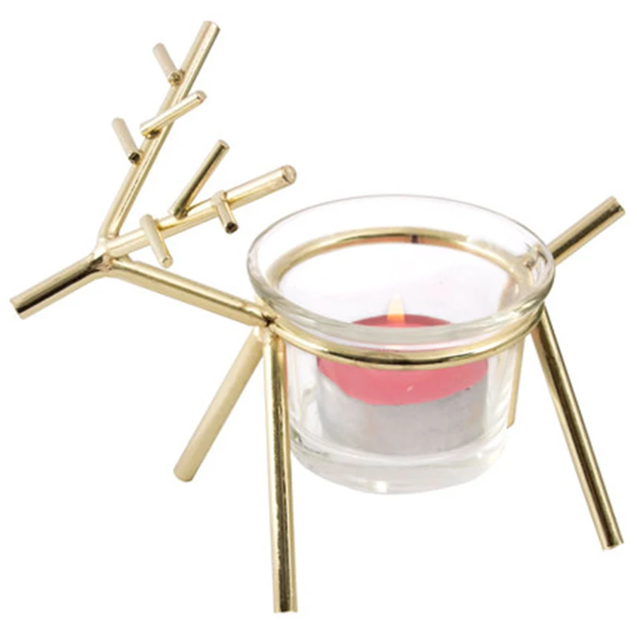 

Deer Candle Holder Wedding Iron Gold Lantern Gold Candle Holders Romantic Kerzenhalter Nordic Weeding Decoration Mariage 40K0010