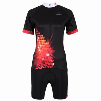 

Free shipping New Women Breathable Cycling Jersey Personas Heart Mosaics Bike / Bicycle Shirt Black Cycling Clothes size XS-6XL