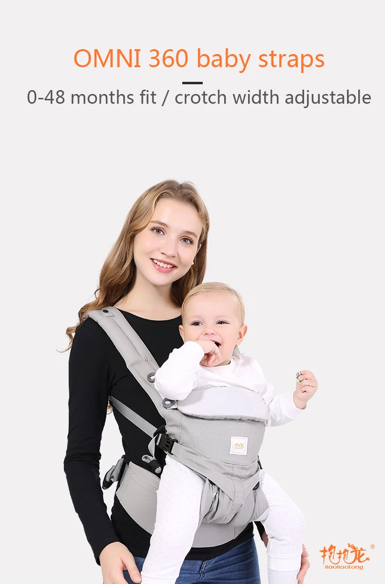 Omini эргономичная 360 переноска для малышей Backpacks0-36 месяцев, переносная детская переноска на лямках, хлопковая переноска для новорожденных