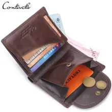 Genuine Leather Men's Wallet Trifold Fashion Male Clutch Cardholder Coin Purse Luxury Designer Small Wallet 2019 Money Bag
