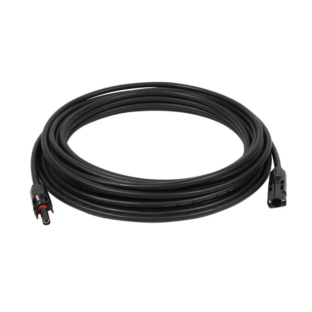 IP65 Солнечная удлинитель 40 футов черный 12AWG Панели солнечные Extension Cable провод с MC4 женский и мужской разъем