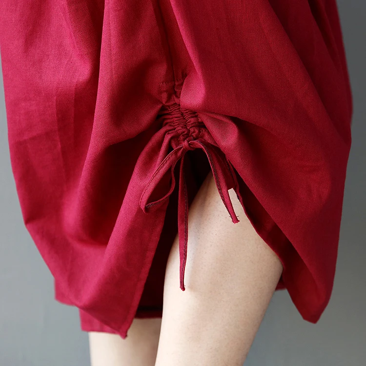 #0654 Summer Big Size Casual Wide Leg Pants Women Asymmetrical Bloomers Pants Female Loose Calf-length Cotton Linen Pants Tide #0654 Summer Big Size Casual Wide Leg Pants Women Asymmetrical Bloomers Pants Female Loose Calf-length Cotton Linen Pants Tide