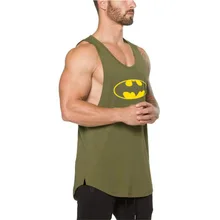 Мужская спортивная жилетка корейская мода печать хлопок тело формирование рубашка бег мышцв, бодибилдинг без рукавов Футболка