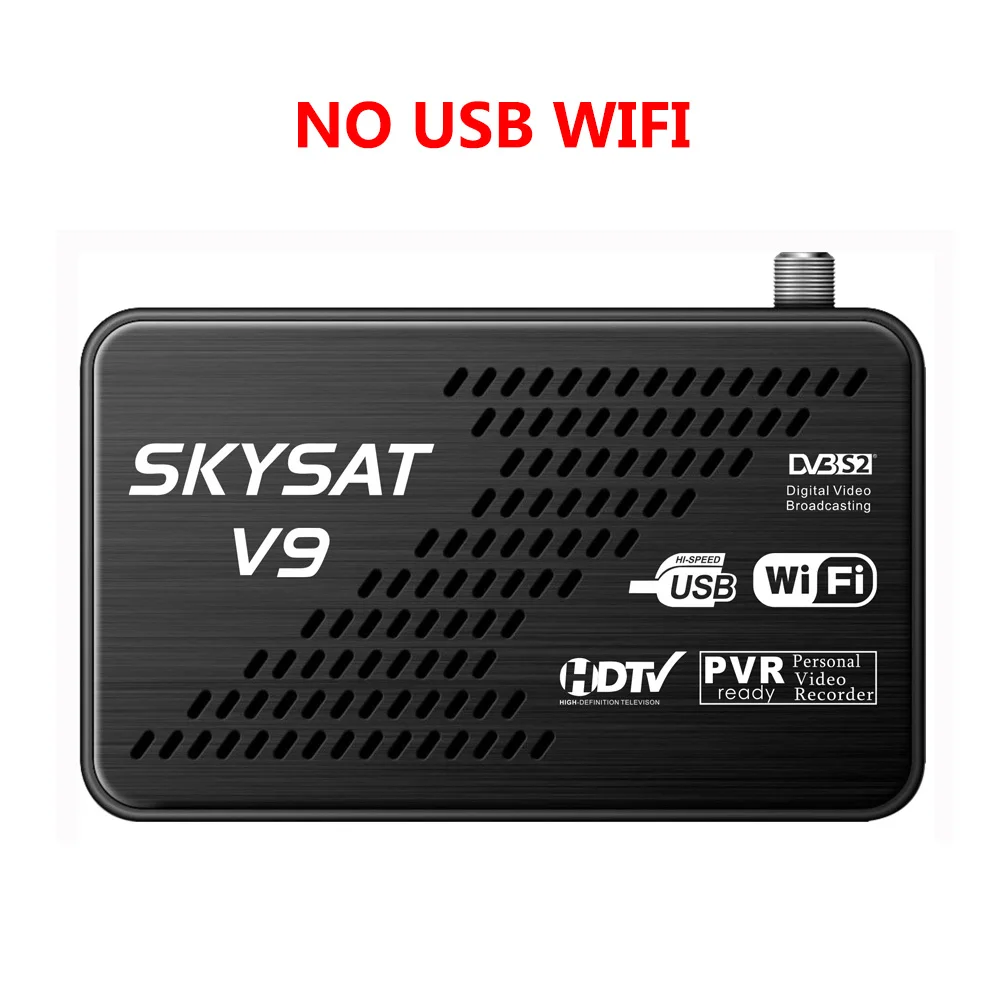 SKYSAT V9 мини DVB-S2 Full HD спутниковый ресивер Поддержка CCCam Newcam autoroll Powervu Biss ключ WiFi 3g Youtube USB PVR рецептор - Цвет: no usb wifi