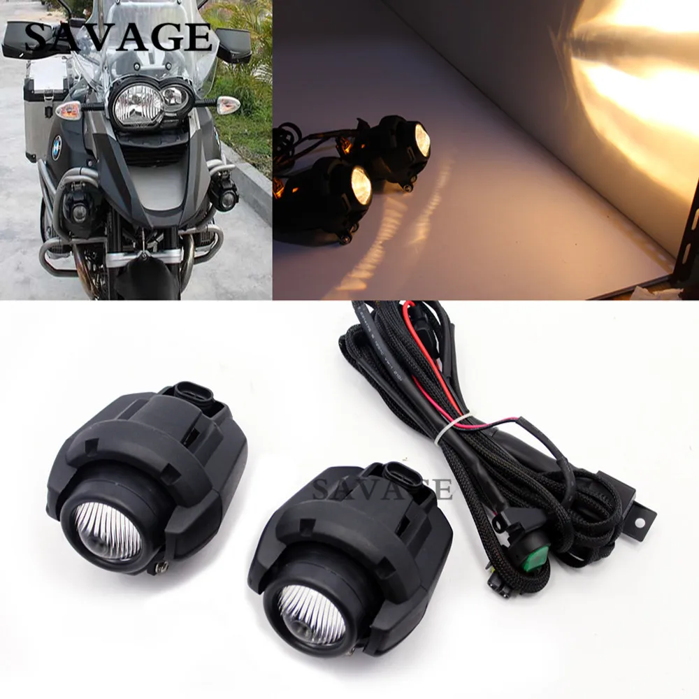 

New Motorcycle Black Fog Light Kit For BMW R1200GS R 1200GS ADV K1600
