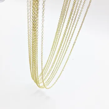 

Eruifa 10pcs 45cm Tiny Chain with 6cm Ext Chain Jewelry Link DIY Finding Necklace,2 Colors nickle free and lead free