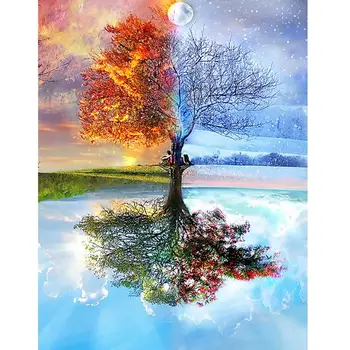

Diamond Painting Full Square Drill Seasons Tree Daimond Painting Rhinestone Embroidery Cross Stitch Crystal Mosaic LE00051
