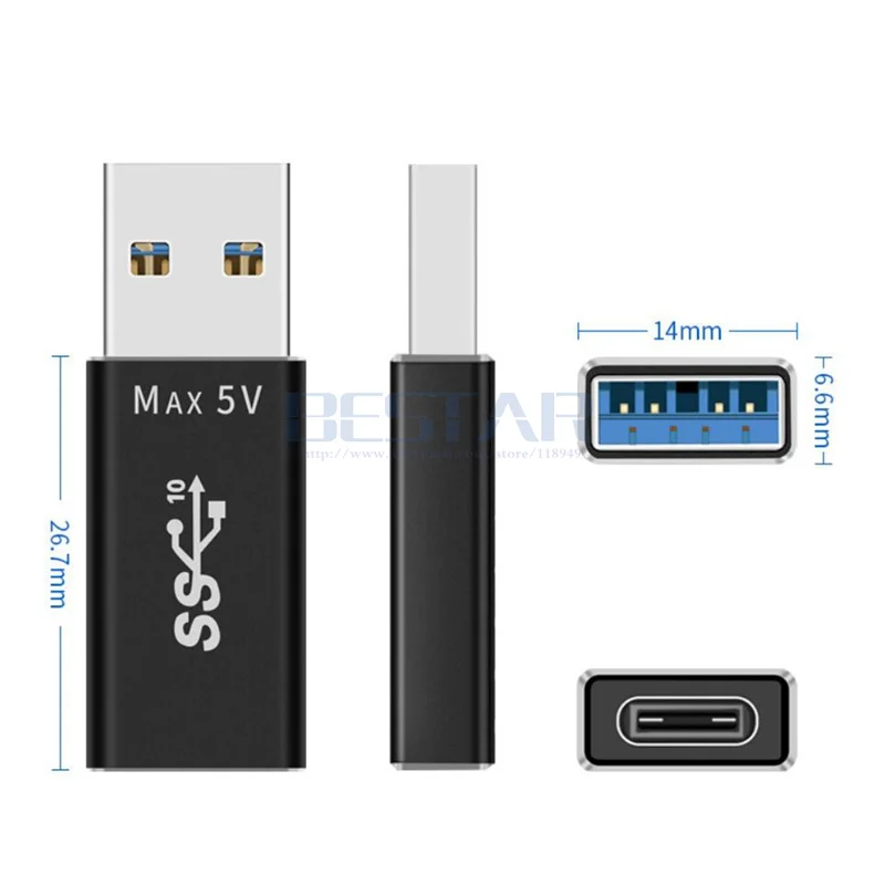 Новинка 2018 USB 3 0 10 Гбит/с 5 В 1 типа A штекер на Type c type C|Компьютерные кабели и разъемы|