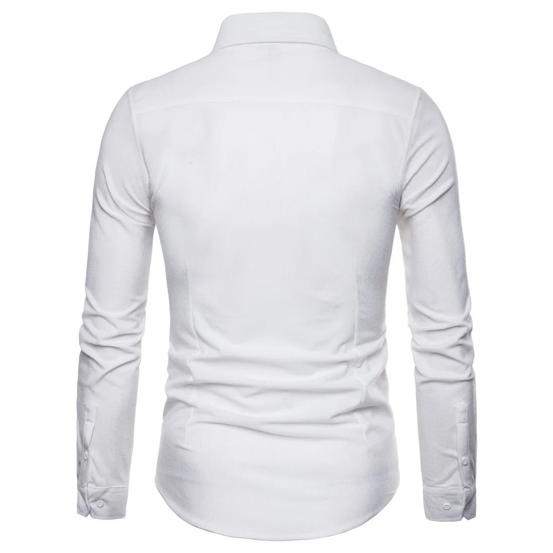 Новая мужская деловая Вельветовая рубашка с длинным рукавом, модная мужская хлопковая трендовая Однотонная рубашка с отворотом для мужчин на осень и зиму, M-5XL